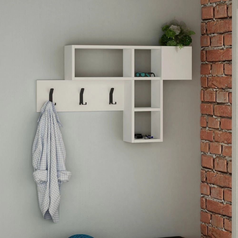 Appendiabiti da parete 99,5X15X61 cm Game bianco – BricoBravo