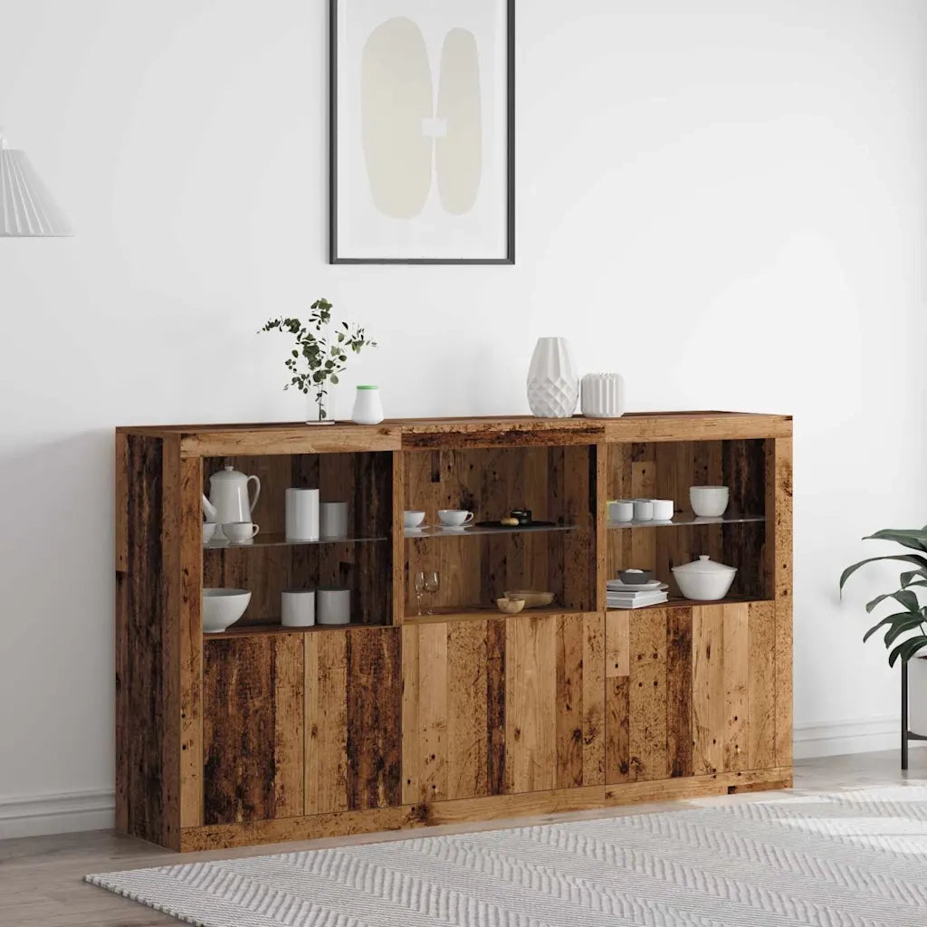 Madia LED Legno vecchio 181,5 x 37 x 100 cm Legno multistrato 3333123