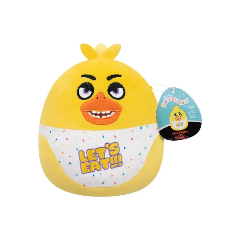 Squishmallows  Peluche 20 cm Five Nights at Freddie`s Classic Chica,Jazwares, Eta 3+