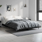Giroletto-Struttura Letto Nero 140x190 cm in Legno Multistrato 537080