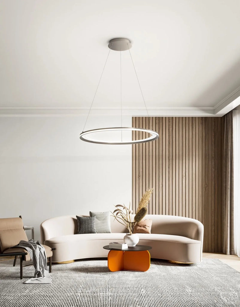 Sospensione in alluminio colore grigio Edge biemissione LED 86W 3000K CRI?83 220-240V 50/60Hz 6020Lm