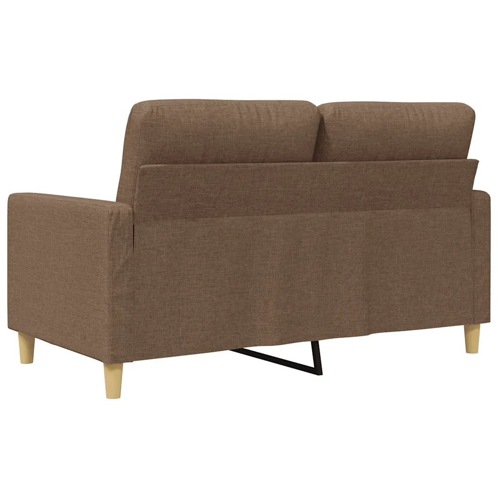 Divano a 2 Posti Marrone 120 cm in Tessuto 359230