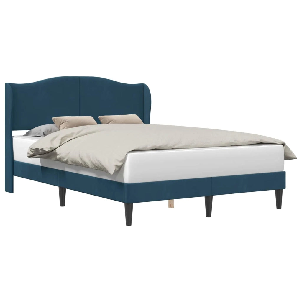 Struttura del letto con testiera Blu 140 x 190 cm Velluto 42027922