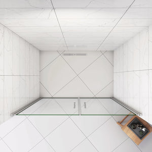 Box Doccia per Nicchia 185 cm Doppia Porta Battente Saloon Vetro Temperato 6 mm Anticalcare Larga 145 cm (70+80: 1418-1458 mm)