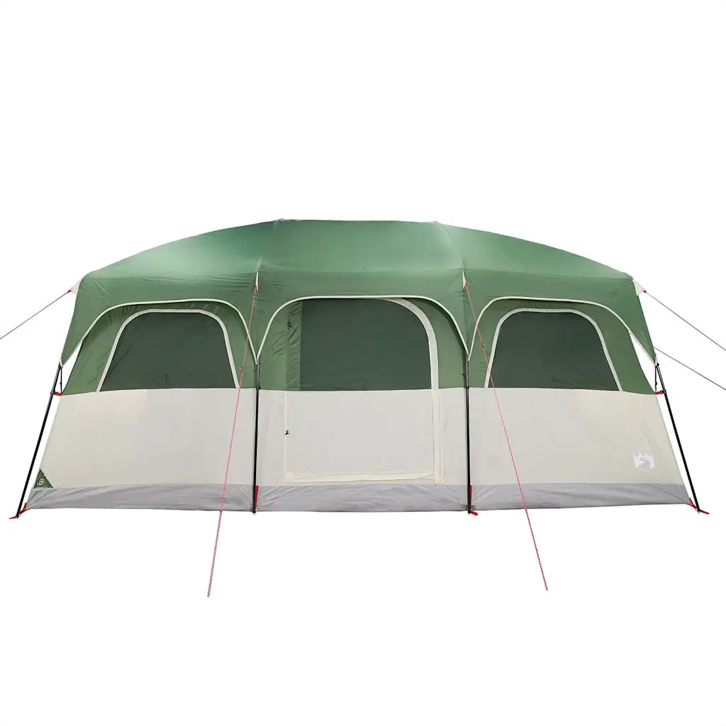 Tenda Familiare a Cabina per 10 Persone-Tenda da campeggio Verde Impermeabile