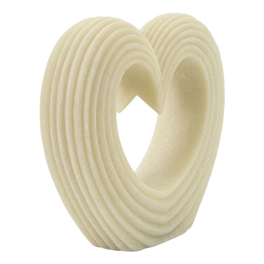 Scultura Cuore 13, Bianco, Poliresina, 21x6x19 cm