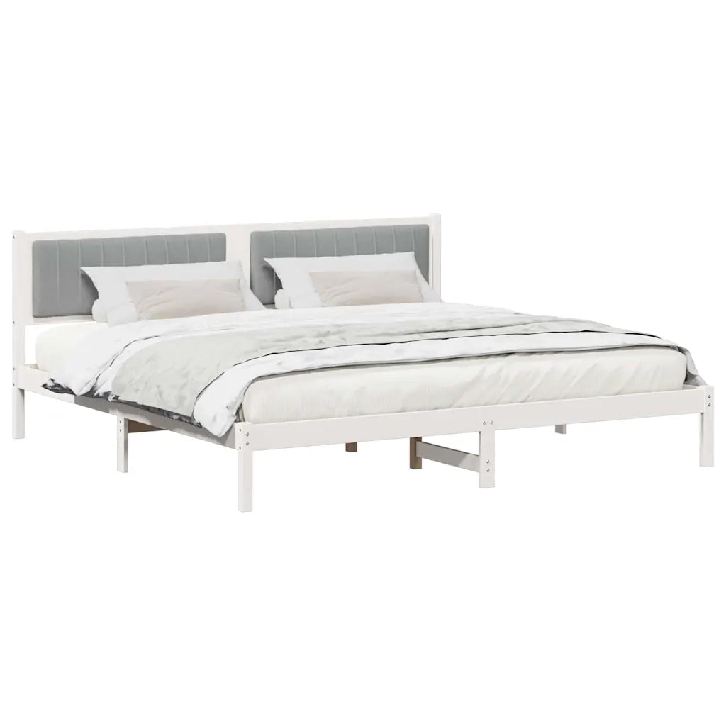 Struttura del letto Grigio chiaro 200 x 200 cm Pino massello 3394242
