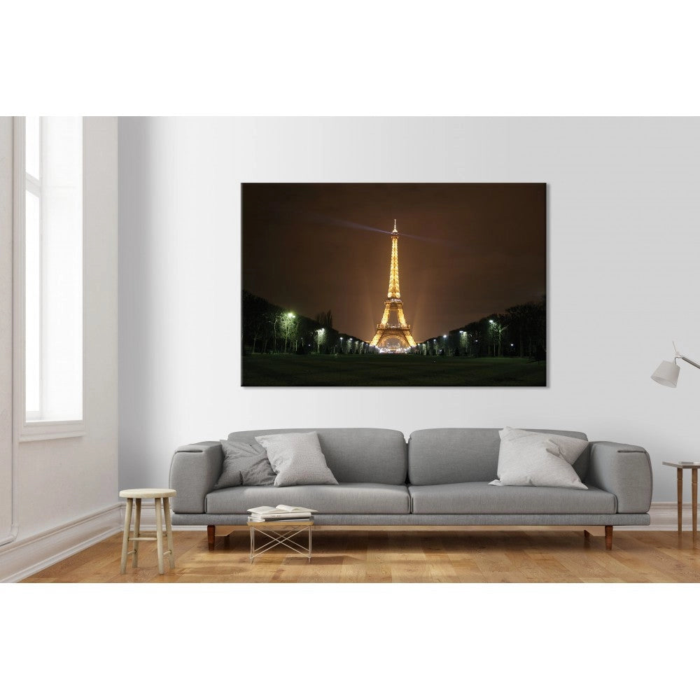 LA TORRE EIFFEL PARIGI Night - Quadro Canvas su telaio in legno Misura: 140x100 cm