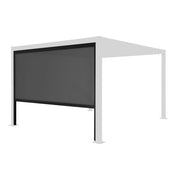 tenda laterale avvolgibile alluminio e textilene per pergola, 3m,