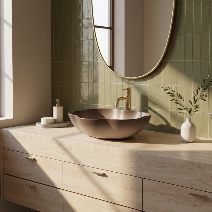 Lavabo Da Appoggio Rea Pearl Ombre