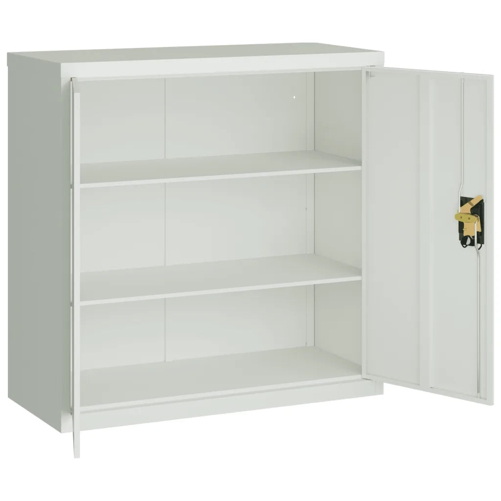 Armadio Classificatore Grigio Chiaro 90x40x130 cm in Acciaio 3188317