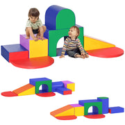 Set da Gioco per Bambini 1-3 Anni da 7 Blocchi Multicolore in PU e EPE. 170x130x40 cm