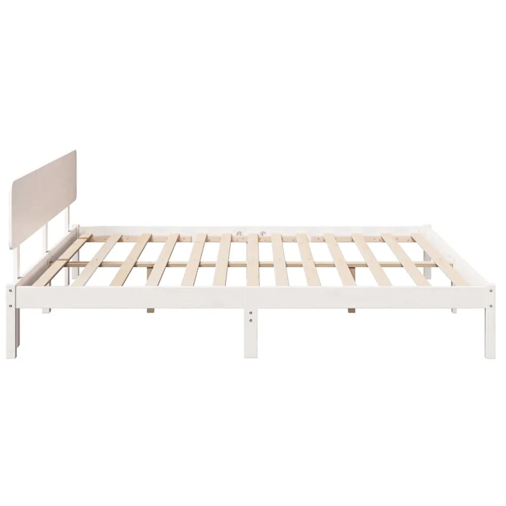 Struttura del letto Bianco 180 x 200 cm Pino massello 872096