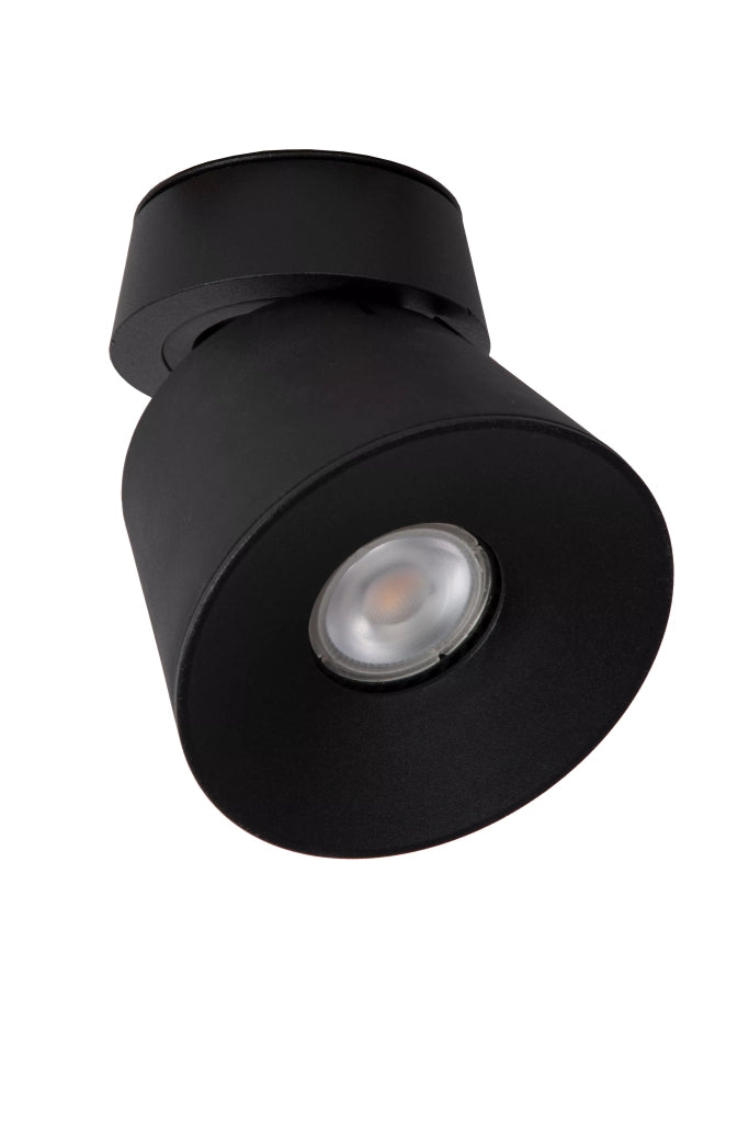 Spot soffitto tondo Ø10 nero orientabile GU10 Trigono Lucide