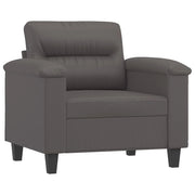 Poltrona | Sedia Relax Grigia 60 cm in Similpelle