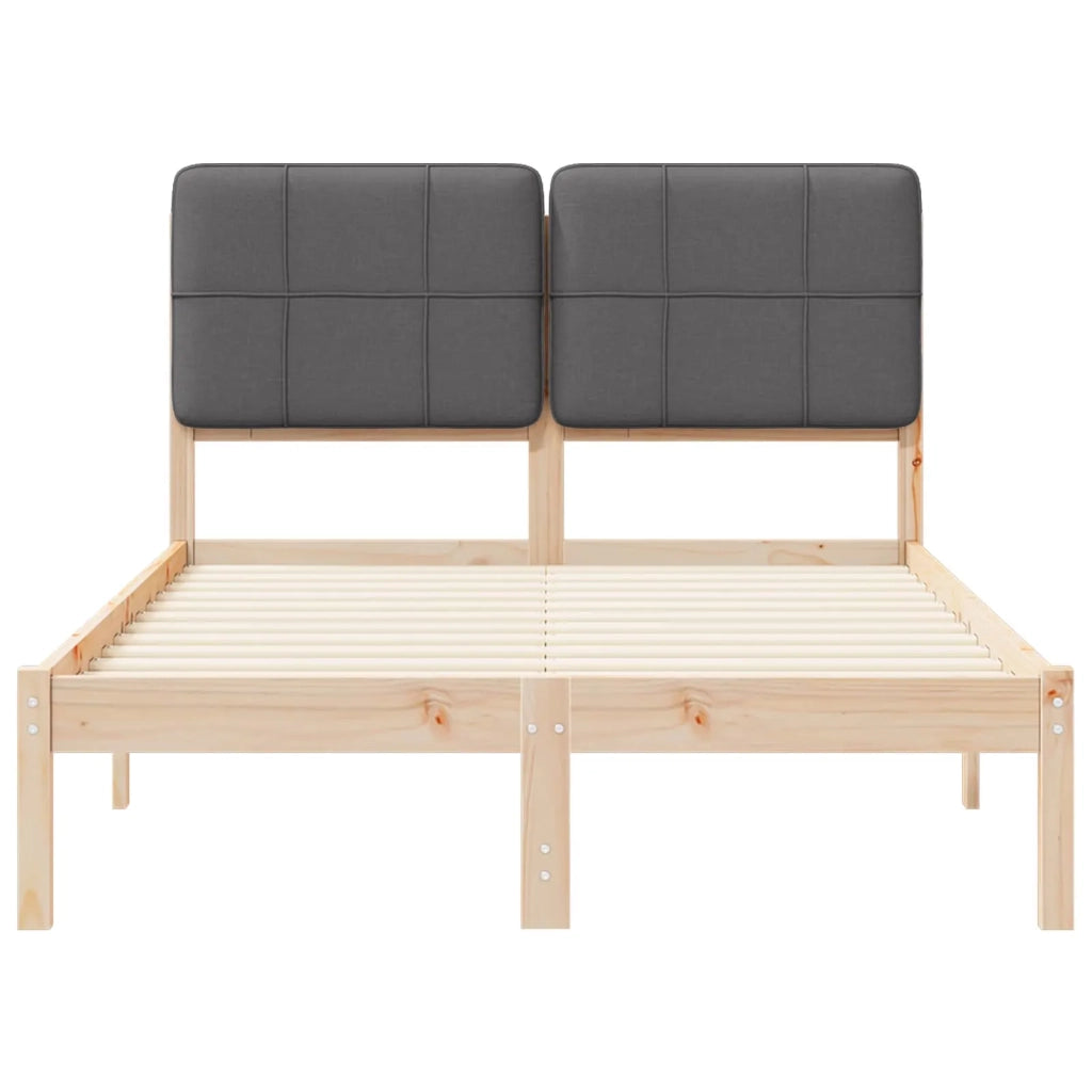 Letto con Testiera Rivestita Grigio scuro 120 x 200 cm 877980