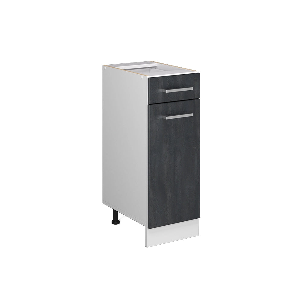 Vicco Mobiletto base per cucina Calcestruzzo nero 30 cm senza piano di lavoro