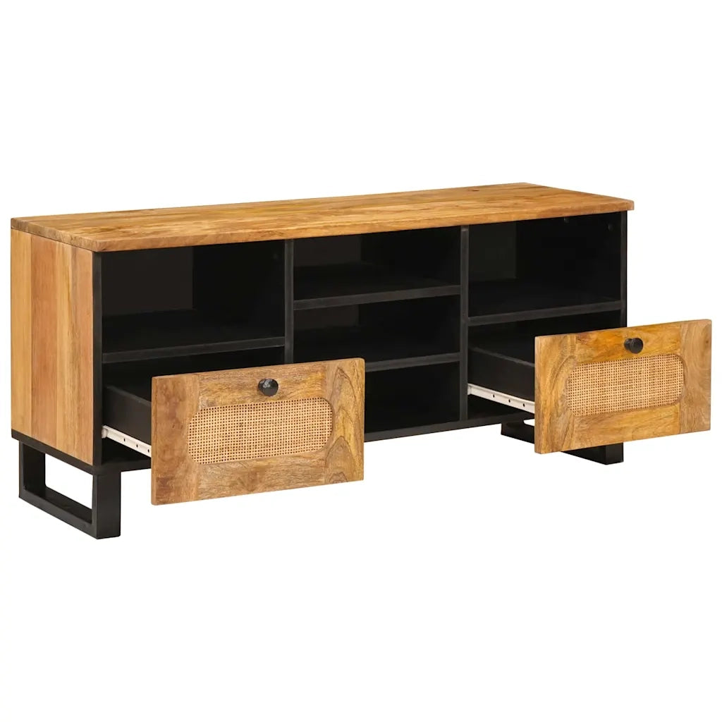 Mobile TV Marrone 100 x 33 x 46 cm Legno di mango massello