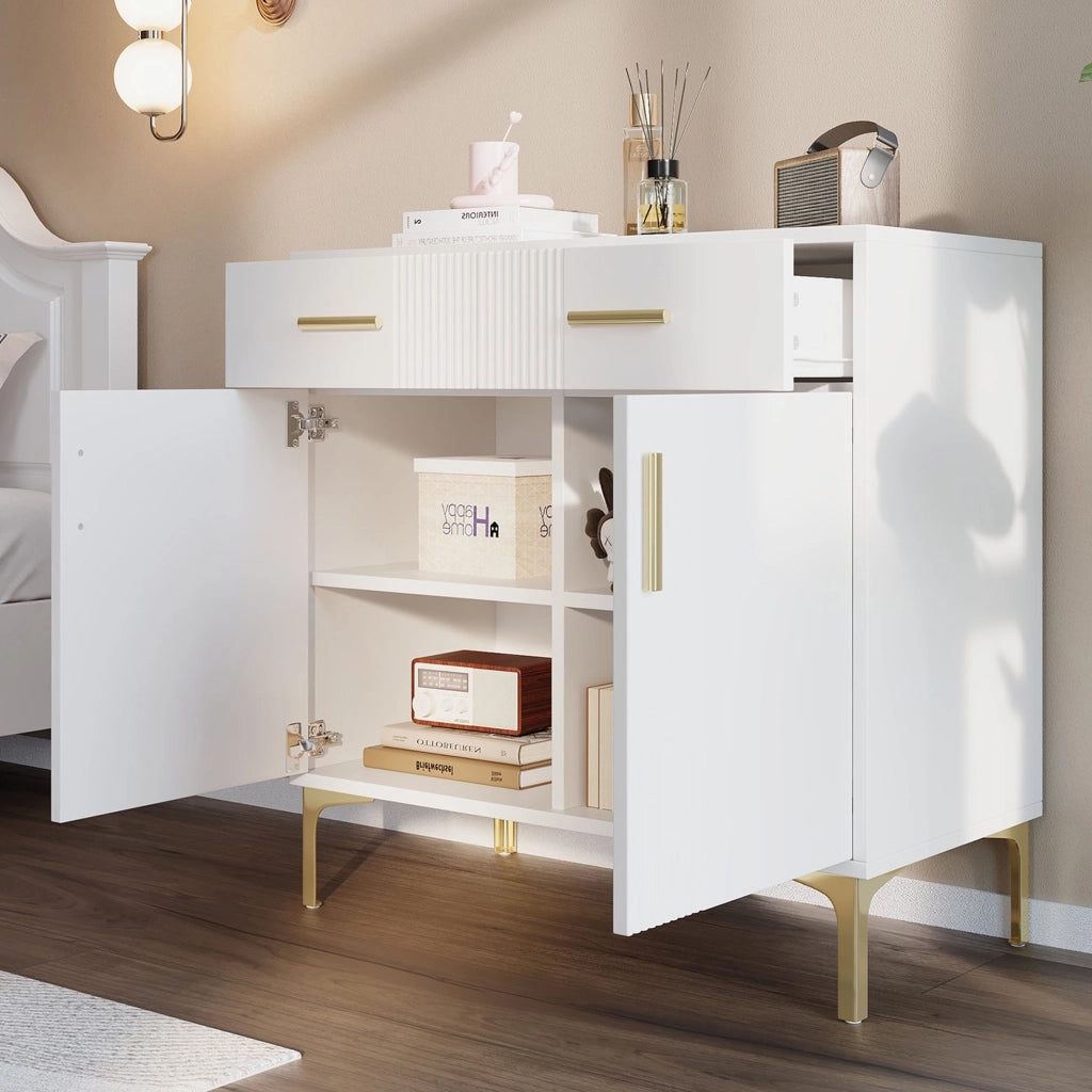 Credenza bianca in MDF 80 × 35 × 79,5 cm