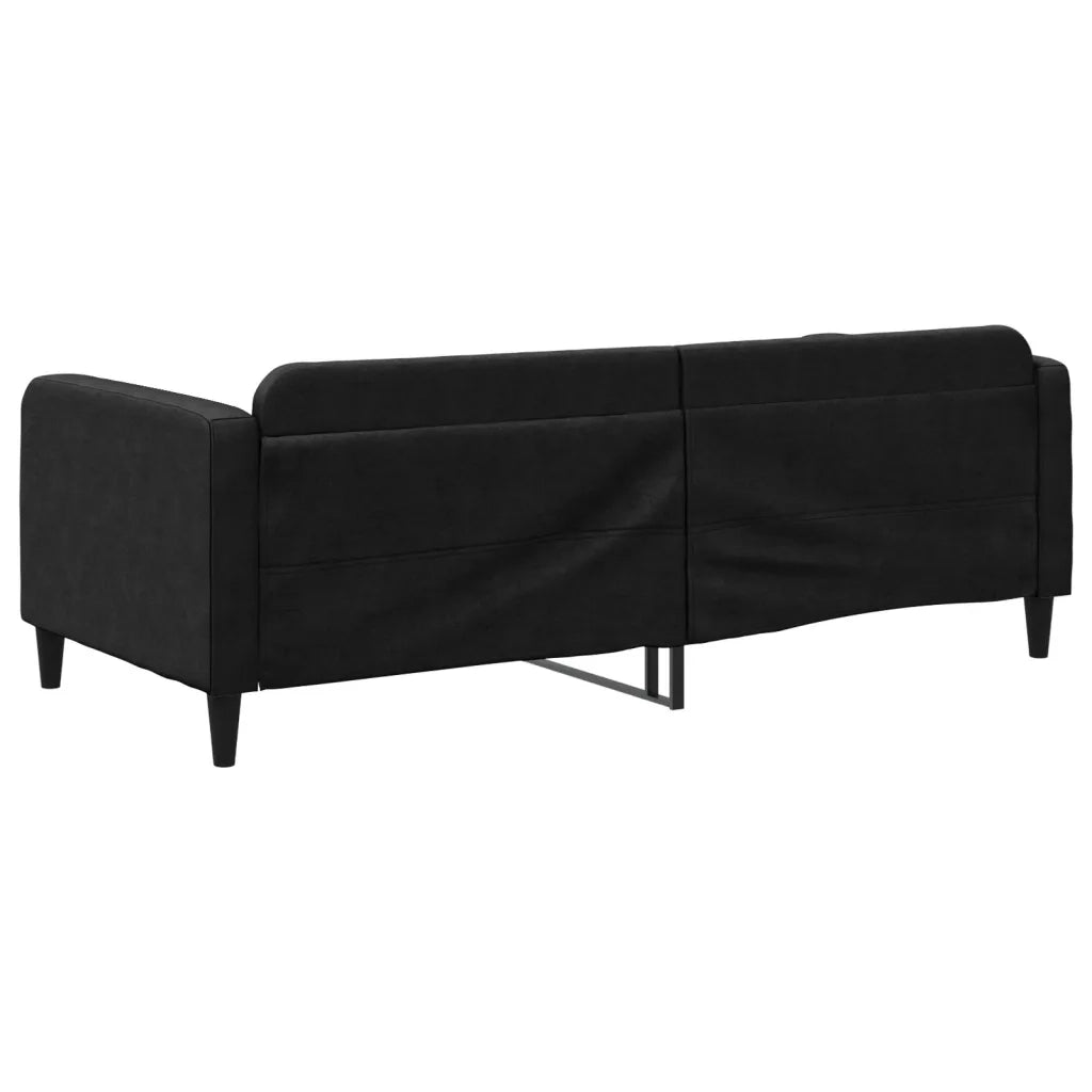 Letto da Giorno Nero 90x190 cm in Tessuto 354045