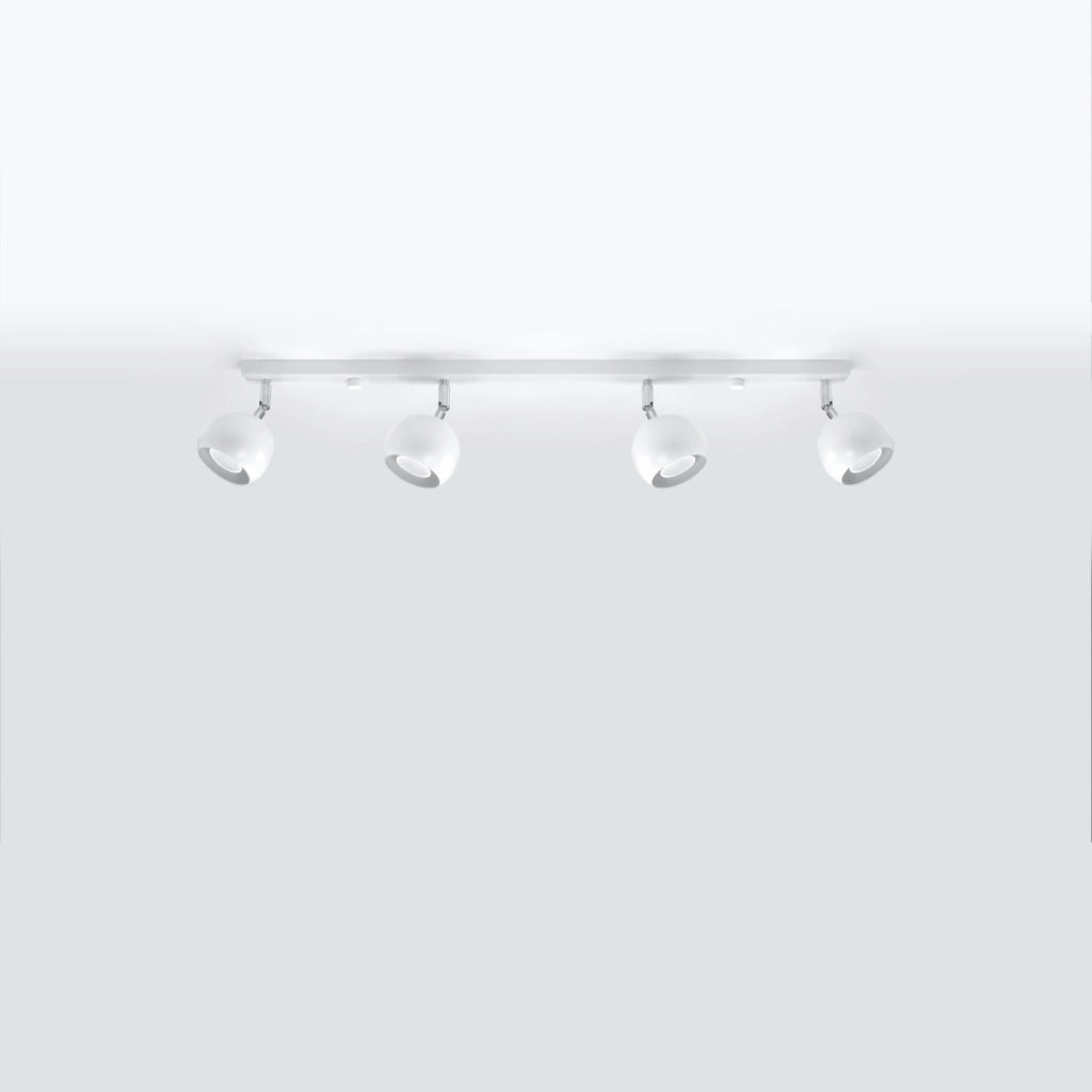 Plafoniera a barra FOKUMO Pure Lume 4 luci GU10 bianco