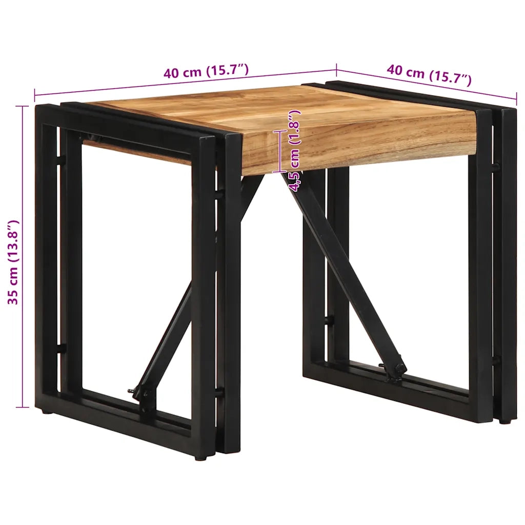 Tavolino da Salotto 40x40x35 cm in Legno Massello di Acacia 4016684