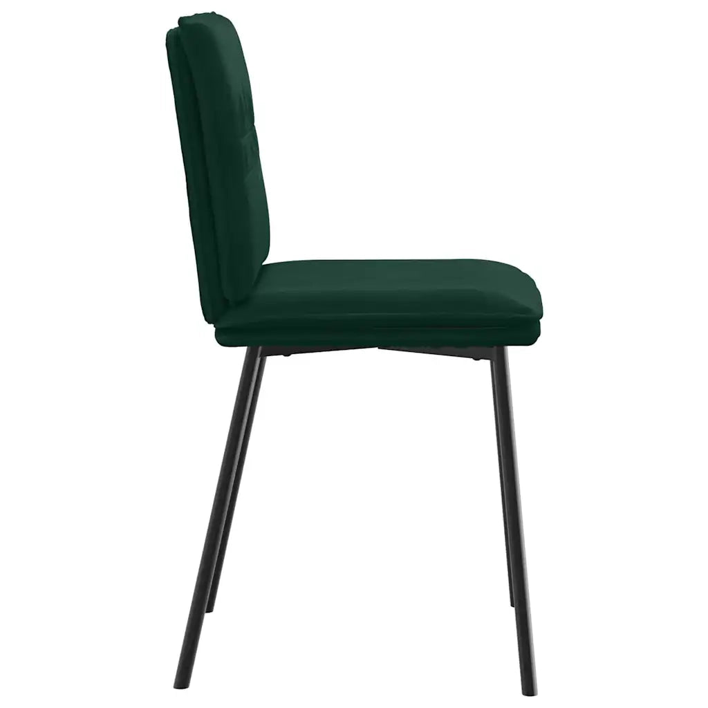 vidaXL Sedie da Pranzo 2 pz Verde Scuro in Velluto