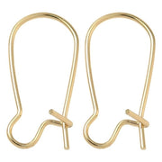 Orecchini a pendente in giallo oro 14K - 10 pezzi - ipoallergenici - orecchini a pendente - filo nero - ideali per gioielli fai da te - 14,5 x 8 mm - orecchini.