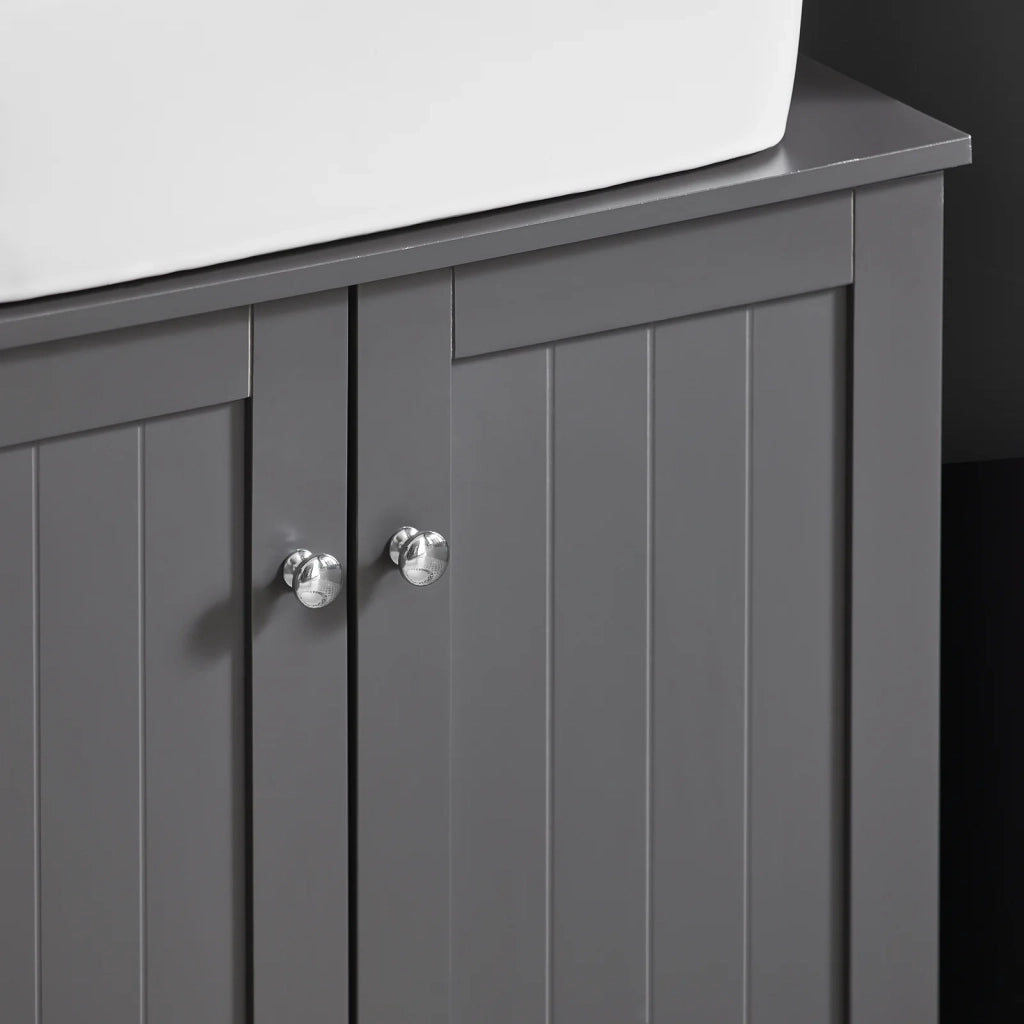 Mobile sottolavabo per Bagno con 2 Ante mobili bagno L60*P30*A60 cm Grigio BZR18-DG