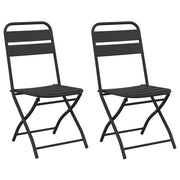 Sedia Pieghevole da Giardino 2 pz | Sedie da Esterno Antracite 42 x 52 x 82cm