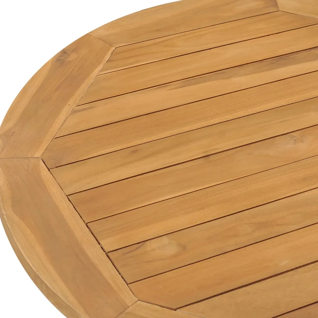 Tavolo da Pranzo da Giardino Ã˜90x75cm in Legno Massello di Teak cod mxl 34109