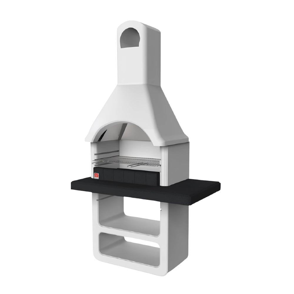 Sarom barbecue maribor 114 x 64 x 212,5 cm con griglia e base con ripiano