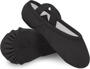 Ballerine per bambine | Scarpe da danza elastiche con suola a doppia faccia | Scarpe da danza per bambini, bambine e adulti | Nero | Taglia 35.5 EU