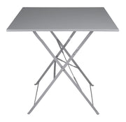 Tavolo pieghevole in metallo grigio, tavolo richiudibile 70x70 cm - Sorrento - TQ01-7.7SOPI