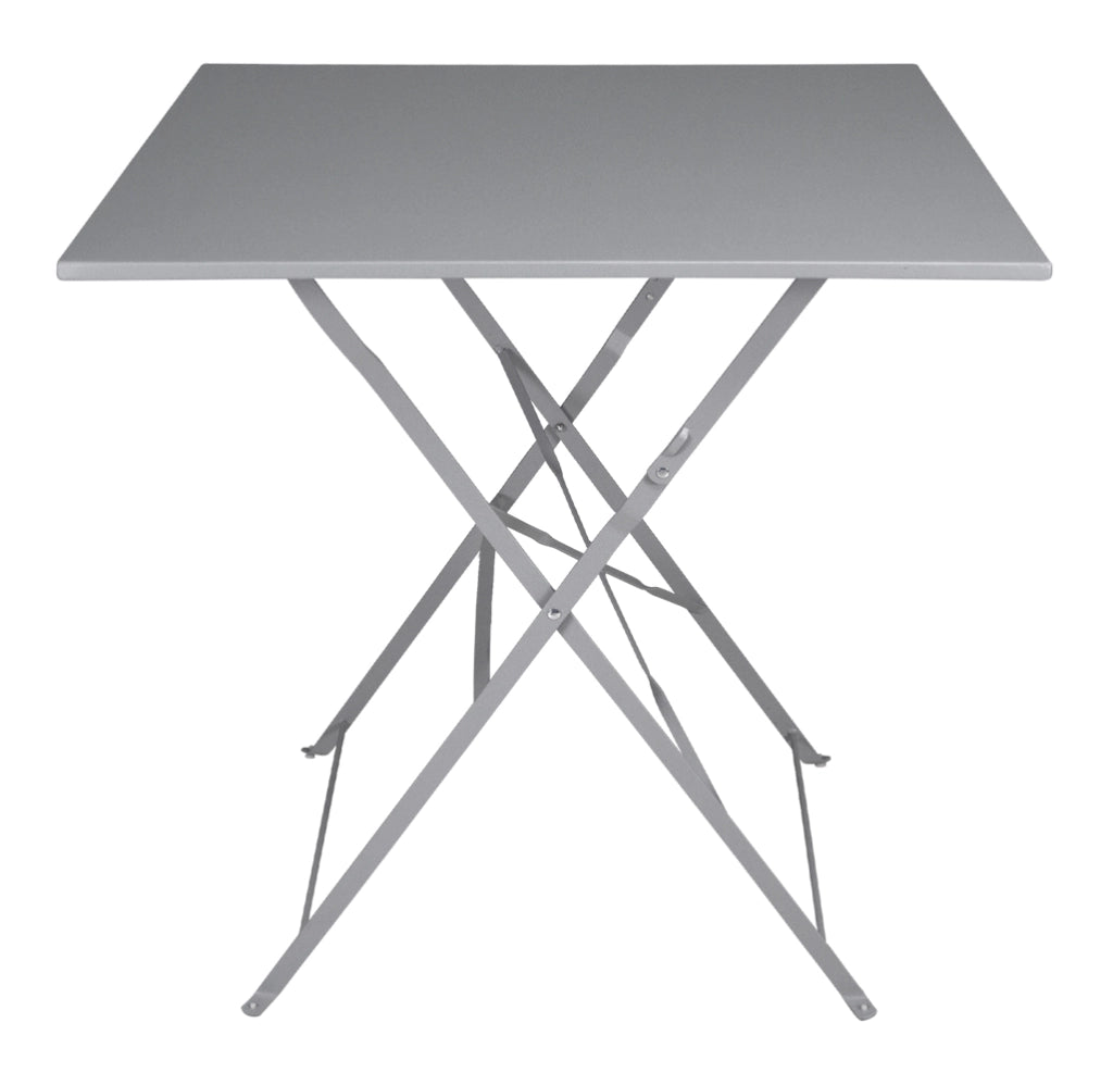 Tavolo pieghevole in metallo grigio, tavolo richiudibile 70x70 cm - Sorrento - TQ01-7.7SOPI