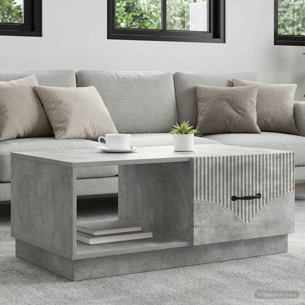 Tavolino da salotto Grigio Cemento 90 x 50 x 37 cm 895418