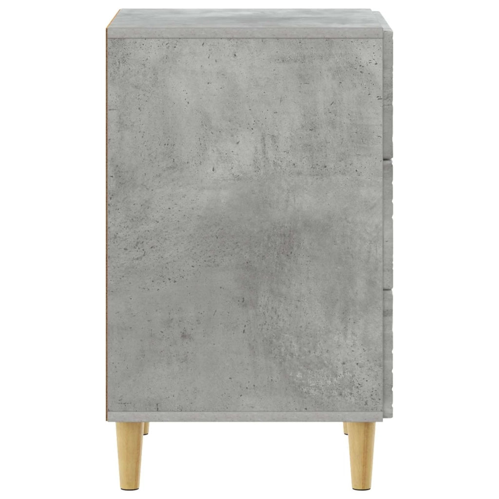 Comodino | Armadio da Notte | Mobiletto da notte Grigio Cemento 43 x 39,5 x 66,5 cm