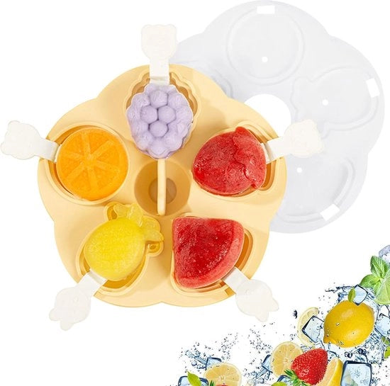 Iscrizioni per ghiaccio in forma di pallina per bambini con coperchio e manico - Mini ghiacciai riciclabili, BPA liberi, DIY