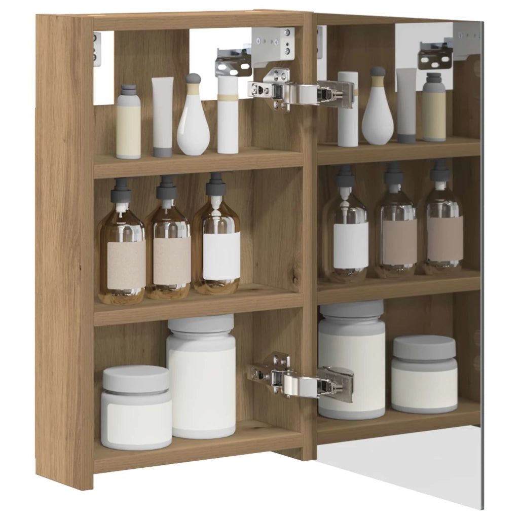 Mobiletto per specchio da bagno con porta Rovere Artigianale 889014