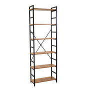 Scaffale metallo legno Achille 6 ripiani cm 60x28h184,5