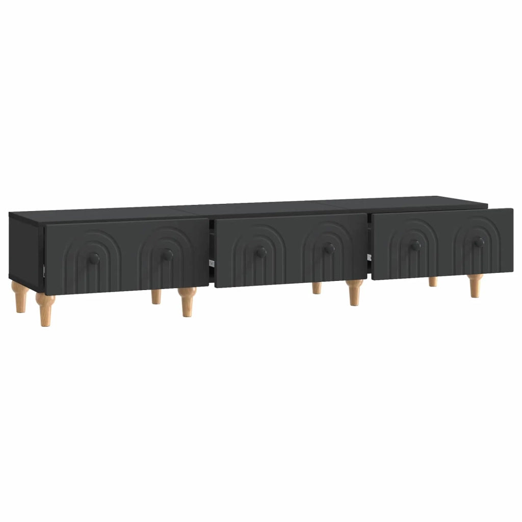 Mobile TV Nero 147 x 34,5 x 30 cm Legno ingegnerizzato 894246