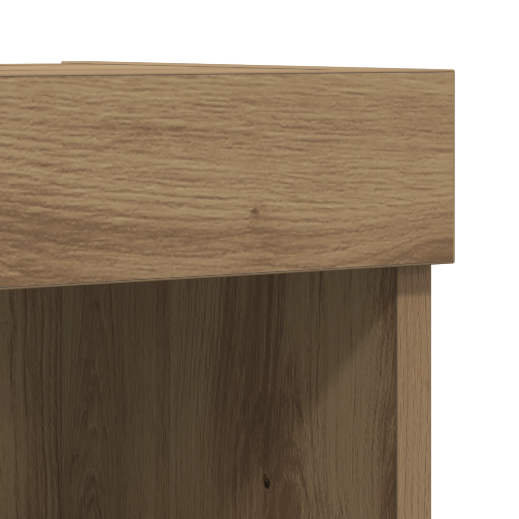 Armadi da muro per TV  con luci LED 2 pezzi Rovere Artigianale 80x30x30 cm