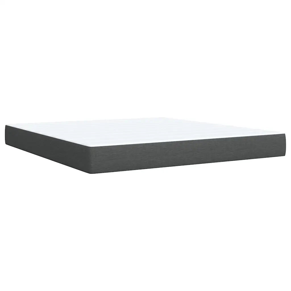 Giroletto a Molle con Materasso Grigio Scuro 180x200 cm Tessuto 3288261