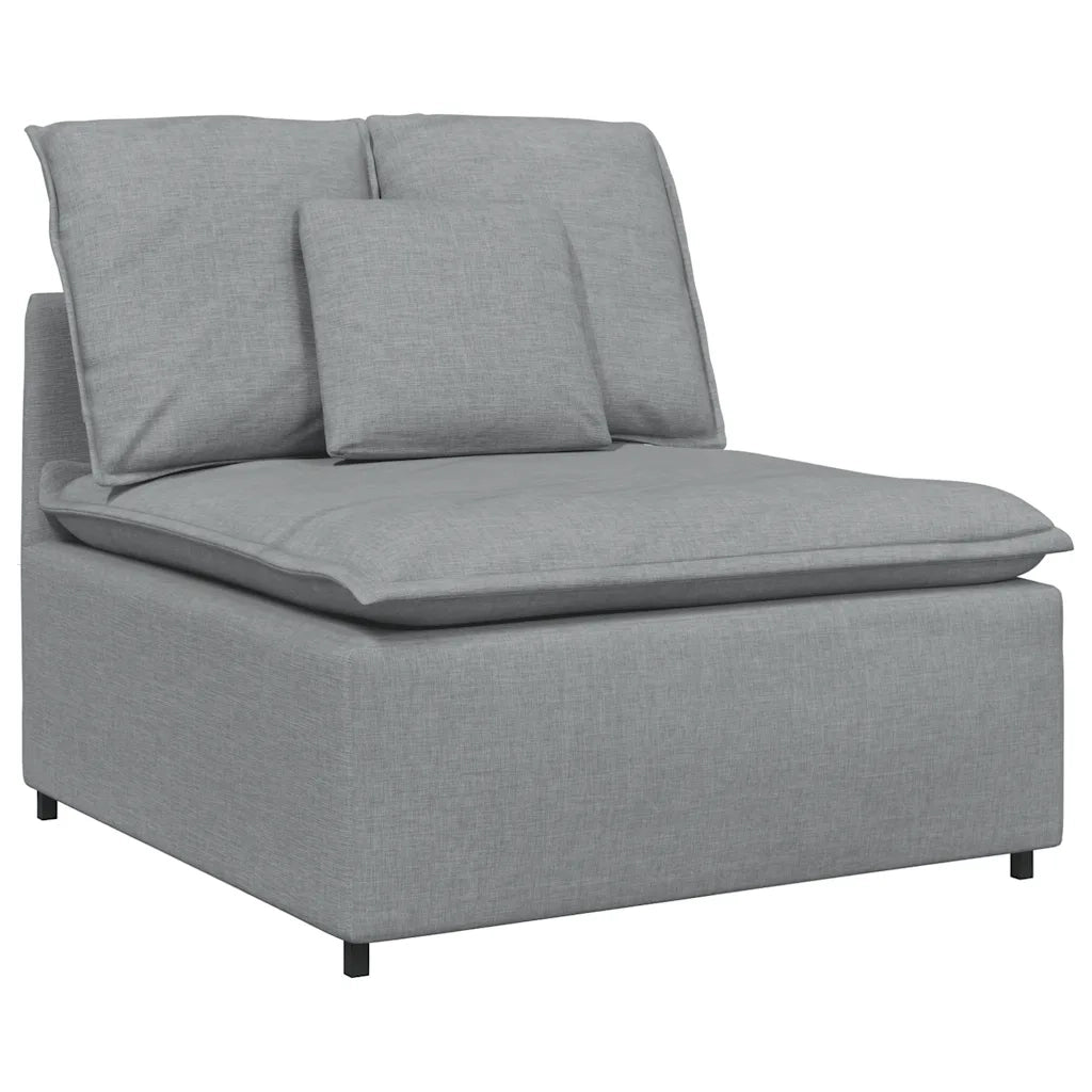 Divano Modulare con Cuscini Grigio Chiaro