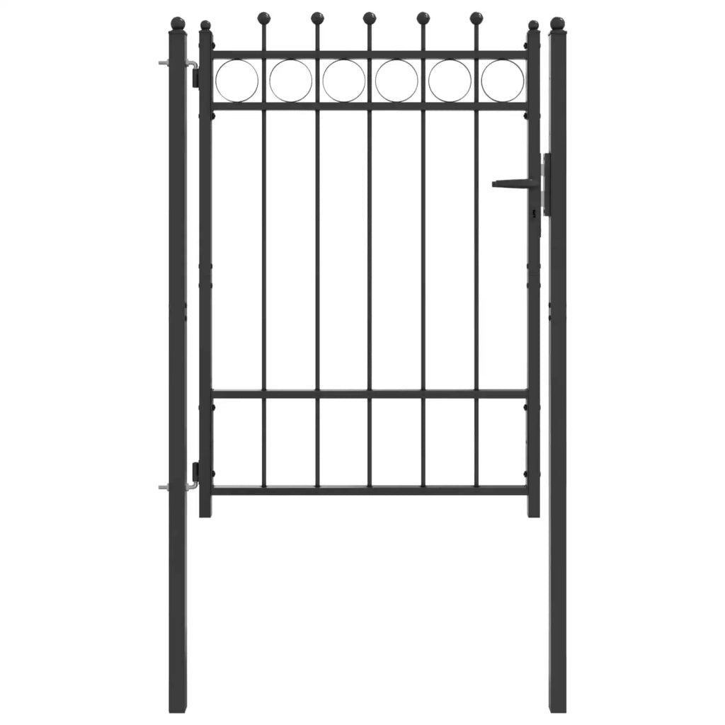 Cancello per recinzione HORST 100 x 125 cm Metallo Nero 42034060