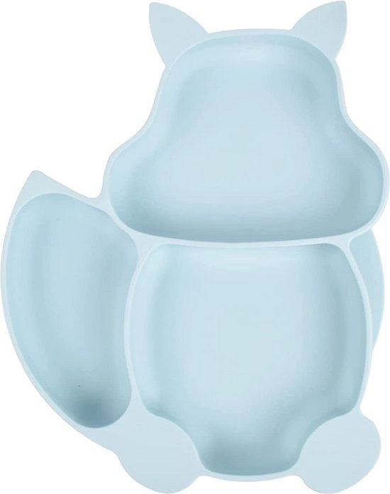 Tavola per Bambini con Comparti - Piatto per Bambini con Cupo di Suction e Base Antiscivolo - Allenamento di Autocucina