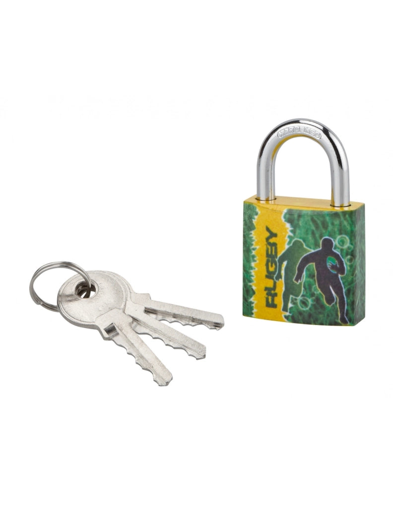 Lucchetto Palestra Sport Rugby, acciaio, interno, arco in acciaio, 30 mm, 3 chiavi – THIRARD