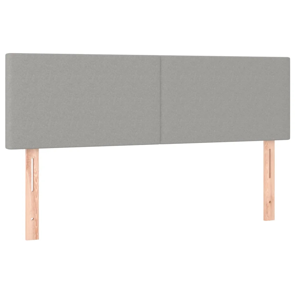 Testiera Grigio Chiaro 144x5x78/88 cm in Tessuto 345784
