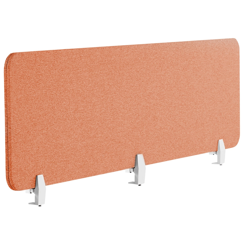 Pannello Divisorio Fonoassorbente per scrivania in PET rosso chiaro 180 x 40 cm tavolo ufficio