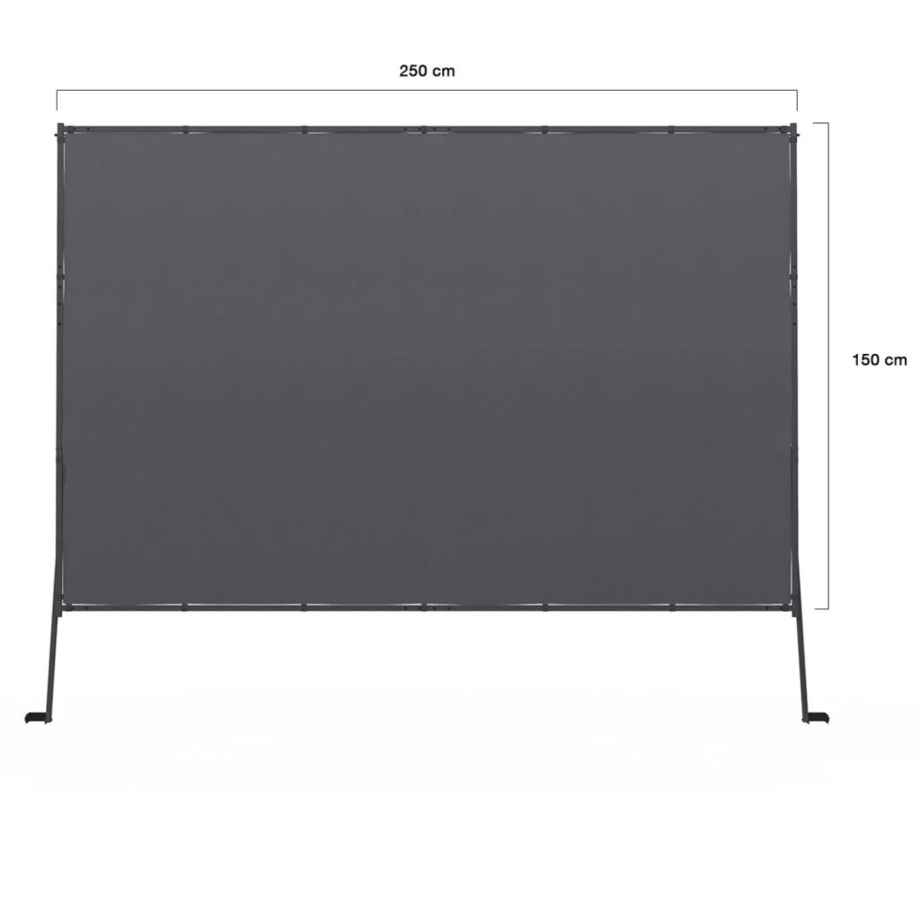 IDMarket - Tenda inclinabile e regolabile 250 x 150 cm per pergola retrattile grigio antracite